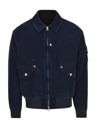 Stone Island Denim Micro Corduroy Rinsed Jacke - 4100123-S0J10